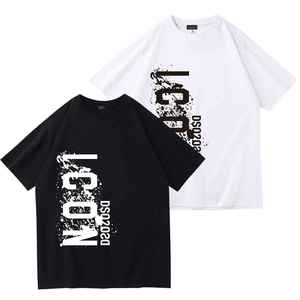 Camiseta personalizada de tela de algodón, Camiseta deportiva de manga corta con cuello redondo y ajuste regular que absorbe la humedad - Product Image 5