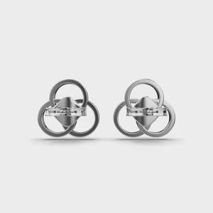 Pendientes de tuerca con forma de círculo de plata 925, uso diario, corte de diamante de moissanita, regalos de empuje hacia atrás para ella, componentes de hallazgos de joyería - Product Image 4