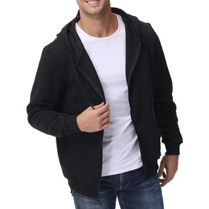OEM Fabrication Personnalisée Hommes Zip-Up Hoodies pour Homme Chaud Polaire Zipper Veste Basics Coton Mélangé de Haute Qualité Sweat à Capuche Homme - Product Image 2