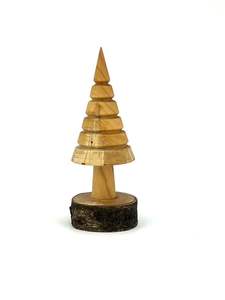 Decoración festiva de árbol de Navidad de madera maciza hecha a mano de estilo Premium para paredes y cajas de madera - Product Image 2