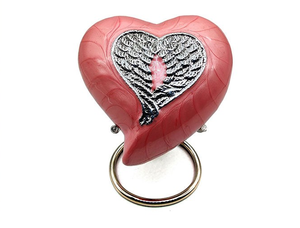 Mini urnas de metal en forma de corazón para cenizas humanas Urnas de cremación Urnas en forma de corazón hechas a mano para cenizas de mascotas a la venta - Product Image 2