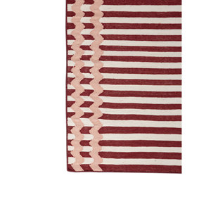 Classic Alhambra Red Orange Flat Weave Wool <b>Rugs</b> Striped Rectangle Jute <b>Rugs</b> for Home for Hallway Room Bedside Decor-ADWL-13291 - Product Image 4