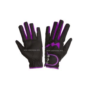 Paume renforcée doublée de polaire Manchette flexible Sangle réglable Gants équestres à motif d'étoile Gants d'équitation - Product Image 5