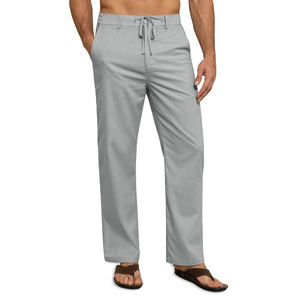 Jogger Pantalons pour hommes Taille haute avec poches Pantalons légers pour hommes 100% Polyester Pantalons surdimensionnés en tricot de poids moyen - Product Image 1