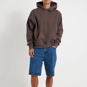 Meilleure vente lettre personnalisée broderie 100% coton gros surdimensionné unisexe respirant hommes sweats à capuche goutte épaule Streetwear - Product Image 3