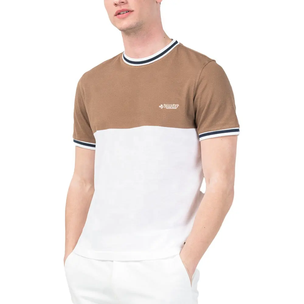 फैक्टरी निर्माता हिप हॉप पुरुषों की 2 टोन टी शर्ट पूरी तरह से सादे शर्ट प्रीमियम सामग्री के उपयोग के लिए गर्म बिक्री