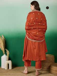 TRAJE DE SEDA MUSELINA DUPATTA TOP BOTTOM - Product Image 6