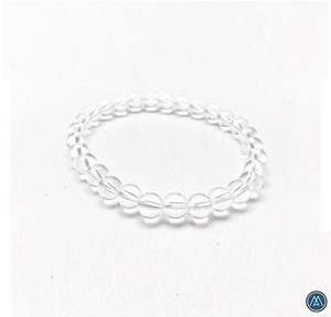 สร้อยข้อมือคริสตัลใสธรรมชาติสำหรับผู้ชายและผู้หญิงแกะสลักสไตล์หินอัญมณีจักระบำบัด - Product Image 4