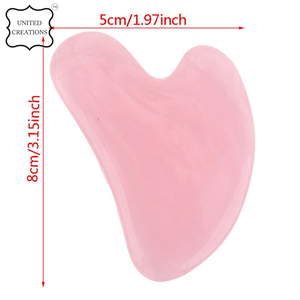 Gua Sha en jade naturel avec logo personnalisé masseur facial application corporelle outil de soin de la peau du visage outil de massage de beauté personnalisé en pierre de Guasha - Product Image 3