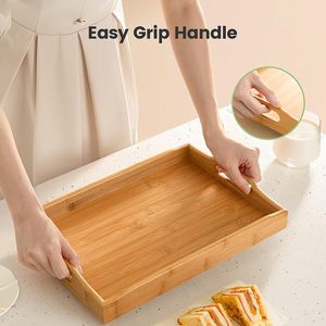 Eco-Friendly Handcrafted Bamboo Serving <b>Tray</b> With Handles Versatile and Durable for Home and Restaurant Use Made in Vietnam - Product Image 3
