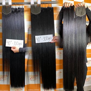 Extensions de cheveux humains vierges de couleur naturelle Faisceaux d'os droits pour femmes noires Vendeur de cheveux - Product Image 5