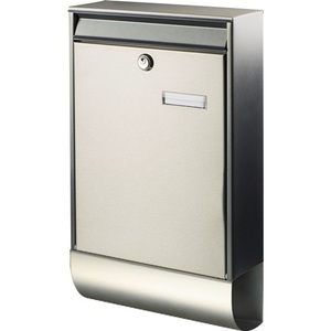Burg-Wchter NI 37770 <b>Mailbox</b> Berlin Set Stainless Steel DIN C4 Height 500mm Width 285mm Depth 105mm - Product Image 1