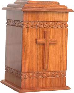 Caja de urna de madera para cenizas de adultos | Urnas de cremación de madera para hombres y mujeres Cruz de latón Urnas decorativas hechas a mano Cenizas humanas grandes - Product Image 4