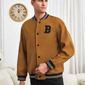 Veste universitaire la plus vendue pour adultes, couleur marron, manches longues, coupe-vent, veste de sport de plein air, veste universitaire de baseball avec logo personnalisé - Product Image 6