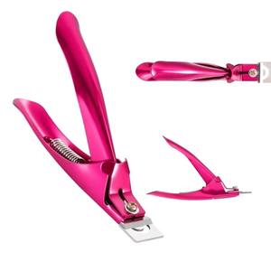 Coupe-ongles et coupe-ongles en acier inoxydable or rose, lame incurvée, ouverture large, outil professionnel pour les ongles artificiels, utilisation en salon - Product Image 5