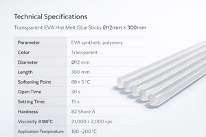 Barras de Pegamento Termofusible EVA para Papel, Tiempo de Curado de 10-15 Segundos, Resistente a Bajas Temperaturas, Adhesivo Industrial GLUETECH 708-B - Product Image 5