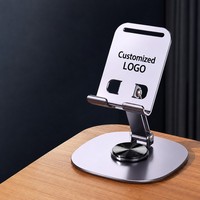Supporto Pieghevole in Metallo per Telefono con Rotazione a 720 Gradi, Supporto da Scrivania in Acciaio al Carbonio per Ufficio, Streaming Live e Video Chat