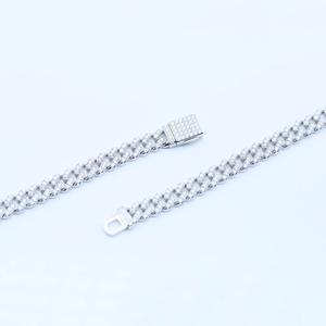 High Quality 925 Sterling <b>Silver</b> Gold Plated Zircon Iced <b>Cuban</b> <b>Link</b> Necklace for Celebrities Influencers-Gift Available Factory - Product Image 5