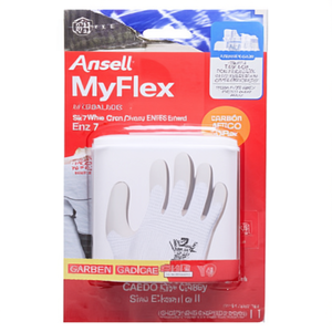 Gants Ansell HyFlex 11-800 Taille 7 Blanc/Gris EN 388 PPE Catégorie II Équipement de protection pour le jardin - Paquet de 12 - Product Image 3