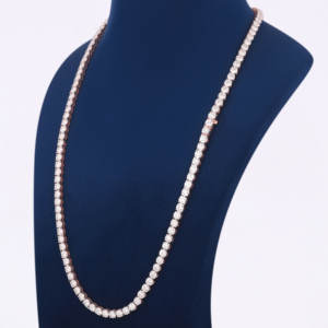 Venta al por mayor colección de joyas plata esterlina 925 corte redondo laboratorio cultivado diamante tenis cadena collares para mujeres - Product Image 6