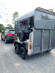 Used Galvanized Sheet Livestock For Outdoor Activities 2 Horse Transport <b>Trailer</b> - Product Image 5
