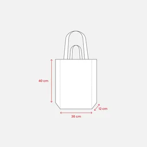Borsa Shopper in Cotone Riciclato Eco-Friendly Soffietto Gadget per Promozioni - Product Image 3