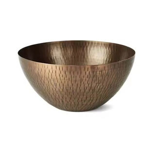Vente en gros de bol en métal martelé doré Vaisselle pour la maison Bol de service à collations décoratives Accessoires de table à prix raisonnable - Product Image 1