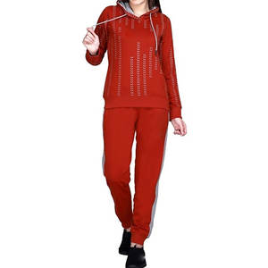 Conjunto de chándal de lana de alta calidad para mujer, servicio OEM, logotipo transpirable impreso para la temporada de invierno, las mejores opciones al por mayor - Product Image 1