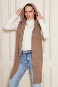 ผ้าพันคอไหมพรมเนื้อนุ่มสำหรับผู้หญิง ให้ความอบอุ่น มีสไตล์ และสวมใส่สบาย ดีไซน์ทันสมัย เหมาะสำหรับฤดูใบไม้ร่วงและฤดูหนาว รับผลิตแบบ ODM OEM - Product Image 4