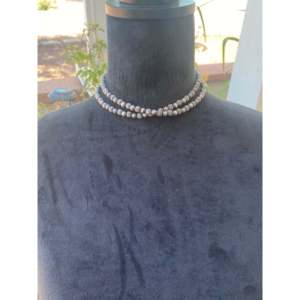 Collier en argent sterling Navajo fait main avec perles de 30 pouces - Product Image 3