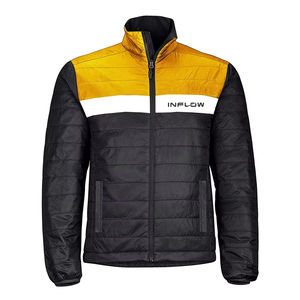 Chaqueta acolchada delgada informal para hombre hecha en Pakistán con capucha y cuello levantado XS con cierre de cremallera teñida Lisa Servicio OEM disponible - Product Image 4