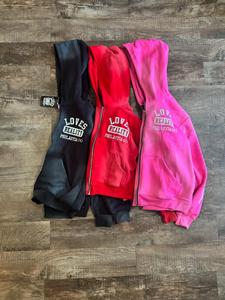 Haute qualité Vintage poids lourd hommes survêtement soleil fondu impression pantalons de survêtement en détresse à capuche 100% coton éponge française - Product Image 4