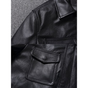 Chaqueta de Motociclista de Cuero Reversible, Impermeable, Cortavientos, Transpirable, con Cremallera, de Alta Calidad, Primavera 2024, Venta al Por Mayor, OEM, Estilo Urbano - Product Image 4