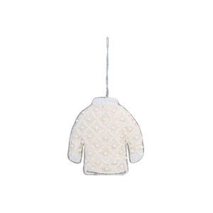 Hermosos Adornos Colgantes de Tela, Color Blanco Puro, en Forma de Camiseta, para Decoración del Árbol de Navidad y Celebración de Año Nuevo - Product Image 1