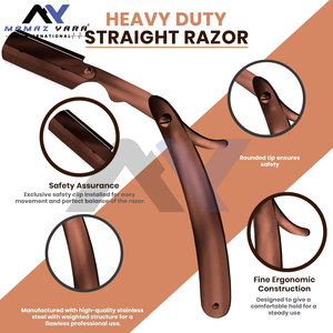 Navaja de Afeitar Profesional para Barberos, Navaja de Seguridad de Acero Inoxidable, Cuchilla de Afeitar Manual para el Cuidado de la Barba - Product Image 5
