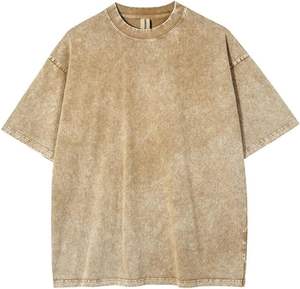 Camisetas de Algodón Orgánico Vintage para Hombre, Personalizadas, Extra Grandes, Lisas, 100% Algodón, Lavado Ácido, Venta al por Mayor - Product Image 2