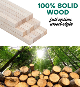 แท่งไม้เนื้อแข็งทรงสี่เหลี่ยมแบบยังไม่เสร็จ สำหรับงาน DIY งานทำเฟอร์นิเจอร์ งานโมเดล และงานไม้ - Product Image 3