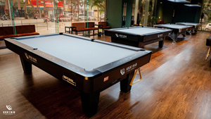 Table de billard en ardoise classique de 9 pieds avec jeu de queues et cadre lourd pour les joueurs sérieux - Product Image 5