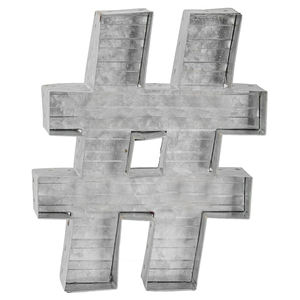 Top à la mode galvanisé # Hashtag symbole indien artisanal fer symbole produit décoratif à vendre à un prix abordable - Product Image 1