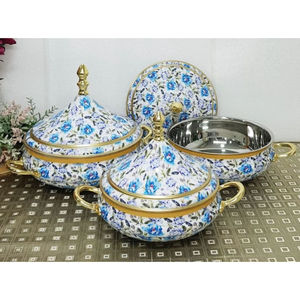 Casserole à dessert vintage en acier inoxydable Plat de casserole de service de nourriture de table de la plus grande qualité au prix le plus bas - Product Image 6