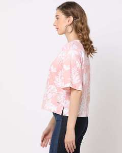 เสื้อยืดทรงบ็อกซี่สำหรับผู้หญิงขายส่งสำหรับฤดูร้อน |   เสื้อยืดแขนสั้นลำลองผ้าฝ้ายถัก 100% ระบายอากาศได้ดี |   คุณภาพสูงปรับแต่งได้ตามต้องการ - Product Image 6