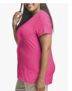 Custom Logo Embroidered Women <b>Plus</b> <b>Size</b> Short Sleeve Crew Neck Tee Bangladesh Factory Wholesale New Arrival Casual <b>Tops</b> - Product Image 6