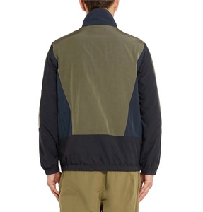 Vêtement de rue grande taille, fabricant sur mesure, veste coupe-vent en nylon respirant à blocs de couleur décontractée pour homme - Product Image 2