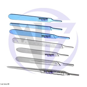 Mango de hoja de titanio y acero inoxidable Mango Bard-Parker para cirugía oftálmica, instrumento quirúrgico fabricado por Wenquar - Product Image 6