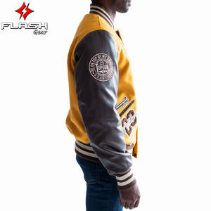 Moto personnalisée Baseball Letterman Varsity Veste Manteau Rétro Classique en cuir Patch Racing Veste pour hommes Marque Options - Product Image 4