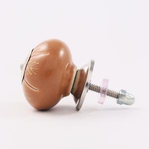 Wholesale Handmade Decorative Ceramic Drawer Knobs Golden Furniture Dresser Cabinet Pulls Leaf Kitchen Cupboard <b>Door</b> <b>Handles</b> - Product Image 4