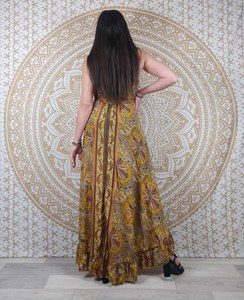 Child's Vintage Formal Summer Floor-Length 100% Cotton Eco-Friendly Button Natural Waist Breathable <b>Dress</b> - Product Image 2