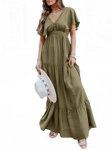 Vestido Maxi Indio Hecho a Mano de Algodón Tejido con Cintura Natural para Mujer, Elegante para Bodas, Luna de Miel, Fiestas, Regalo - Product Image 3