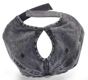 Custom unisex, Polyester/cotton Vintage Acid Wash Distressed Denim Pony Tail <b>Dad</b> <b>Hats</b> New Gorras Jeans Pony Sports Baseball <b>hats</b> - Product Image 5