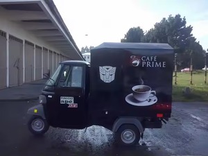 รถบรรทุกอาหารอลูมิเนียม3ล้อสไตล์ย้อนยุค, รถขายอาหารเคลื่อนที่ขนาดกะทัดรัดสำหรับไอศกรีมขนมกาแฟอาหารจานด่วนและมันฝรั่งทอด - Product Image 5